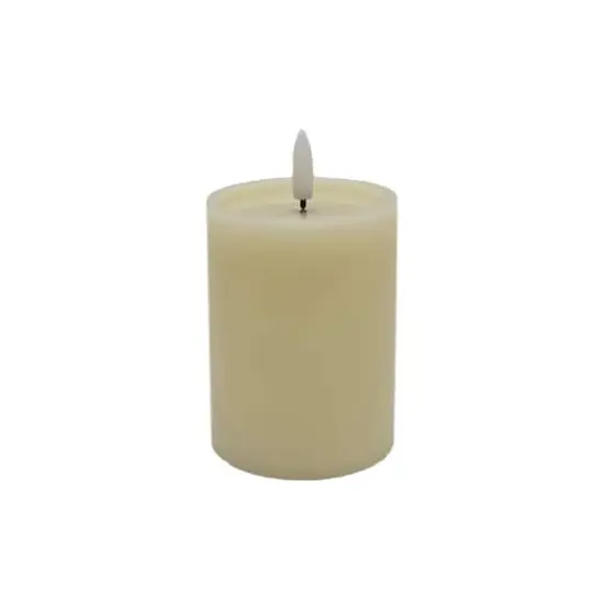 3" x 4" LED Wax Pillar Flickering Candle by Ashland&reg; Ivory {1}