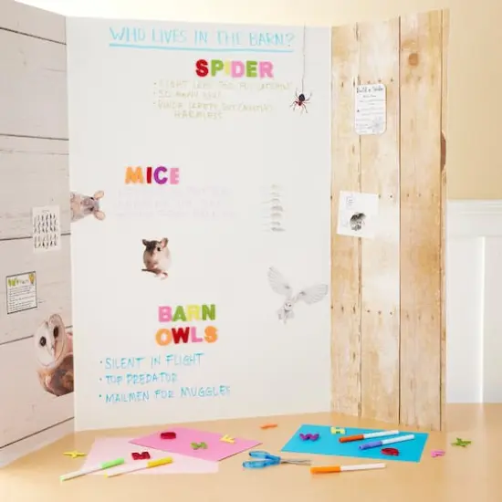 White 36" x 48" Foam Tri-Fold Display Board {3}