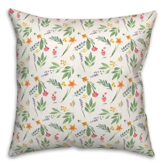 Spring Flower Bunches 18" x 18" Throw Pillow {3}