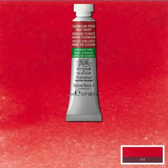 Winsor & Newton&reg; Professional Water Colour&trade; Paint, 5mL Cadmium-Free Red Deep {4}