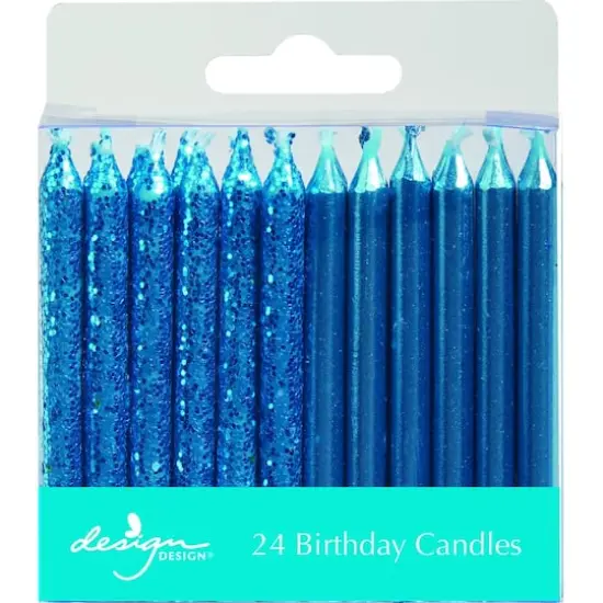 Design Design Birthday Candle Sticks Set Blue {1}