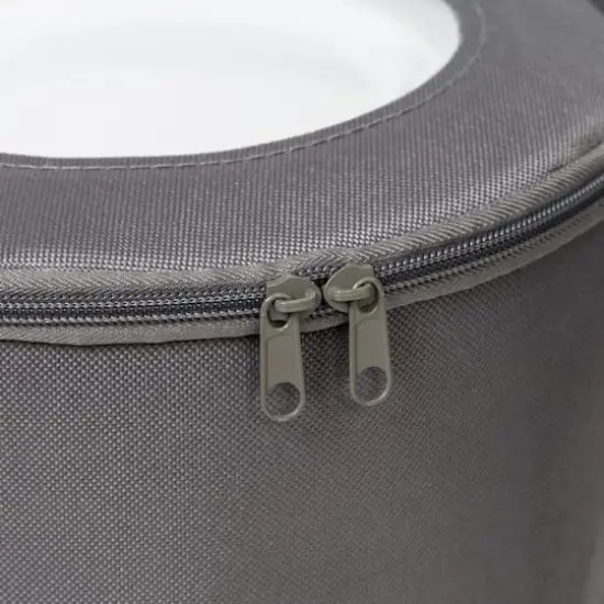 Honey Can Do Gray 8" Round Dinnerware Storage Box {6}