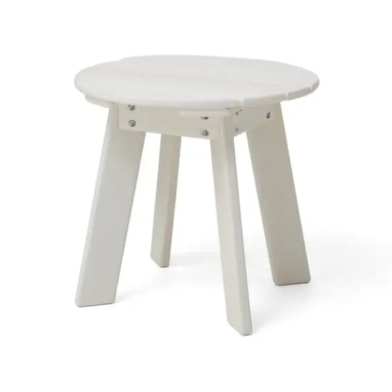 Glitzhome&reg; 20" Outdoor Patio Round Side Table White {1}