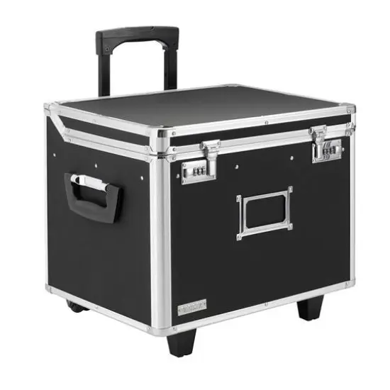 Vaultz Black Locking Mobile File Chest {1}