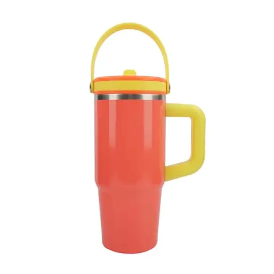 20oz. Two-Tone Stainless Steel Insulated Tumbler by Celebrate It™ Coral {1}