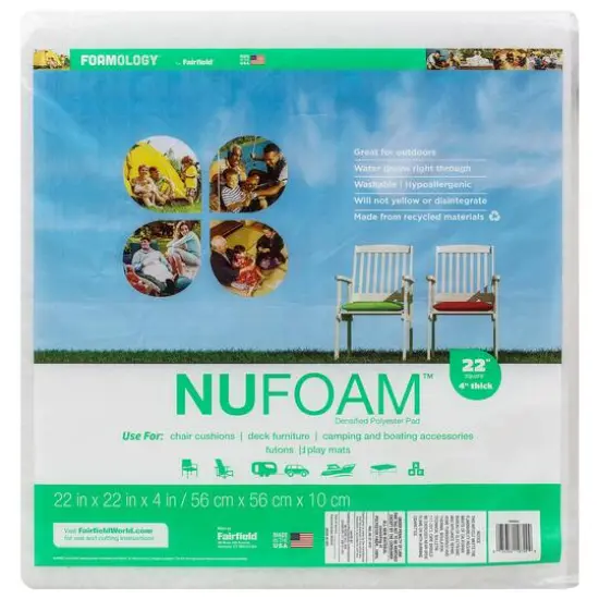 Foamology&reg; NuFoam&trade; Polyester Pad, 22" x 22" x 4" {1}