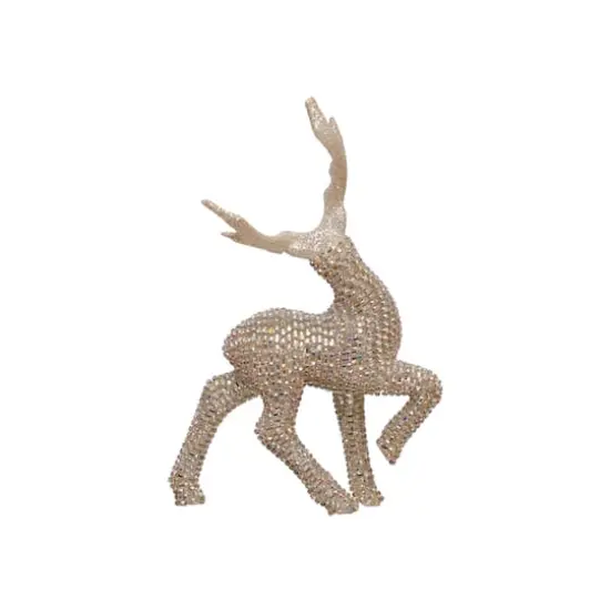 8" Gold Glitter & Crystal Dancing Reindeer Tabletop Décor by Ashland® {3}