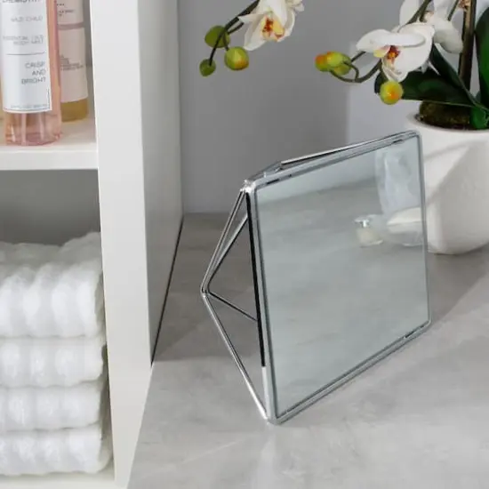 Home Details Chrome Geometric Vanity Mirror {3}
