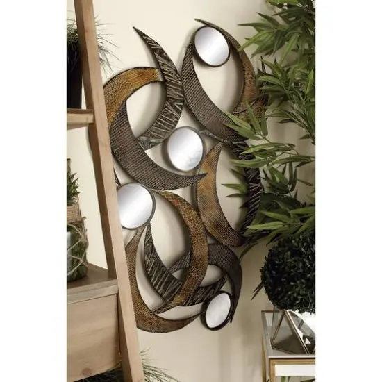40" Beige Metal Contemporary Ornamental Wall Decor {8}