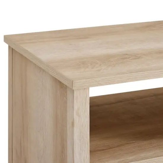 Walker Edison 18" Grooved Door Side Table White Oak {7}