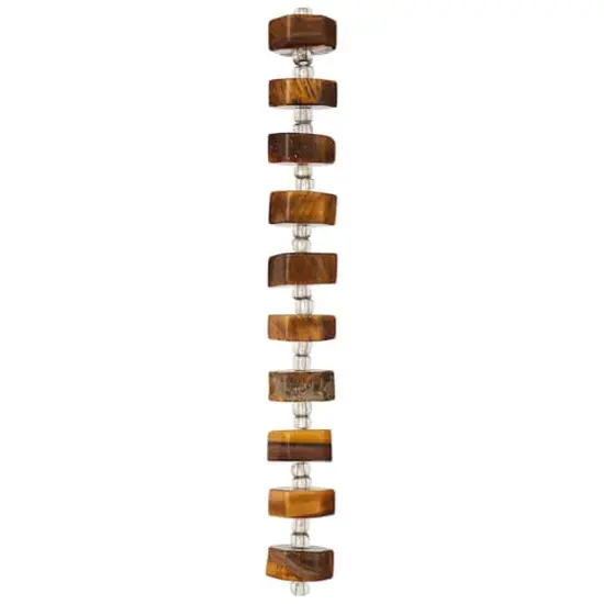 Tigereye Hexagon Beads with Spacers by Bead Landing&reg;, 12mm {4}