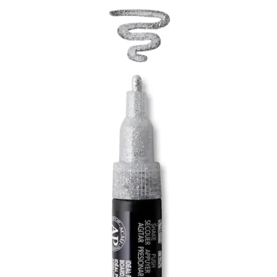 Glitter Medium Tip Multi-Surface Premium Paint Pen by Craft Smart® Silver {3}