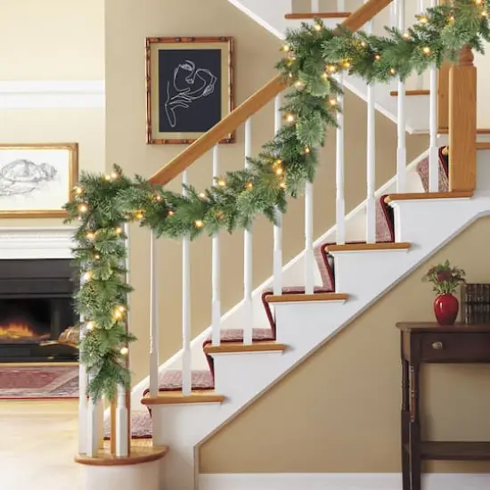9ft. Pre-Lit Pine Garland {3}