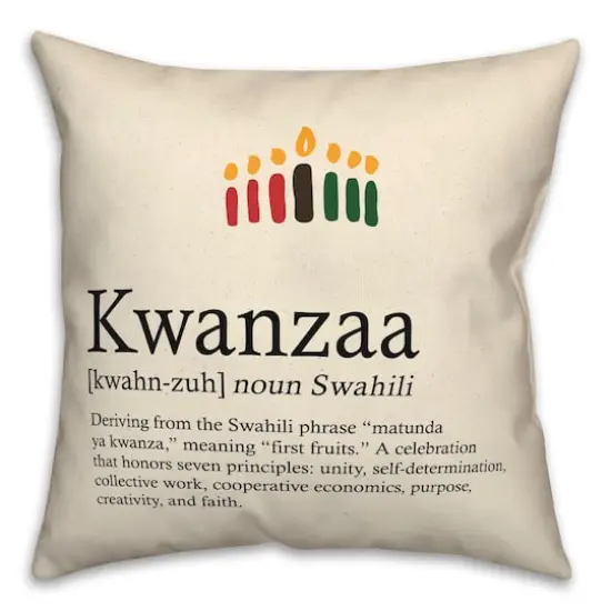 Kwanzaa Definition Throw Pillow {1}
