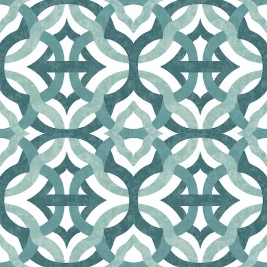 RoomMates Tipton Peel & Stick Wallpaper Teal and White {1}