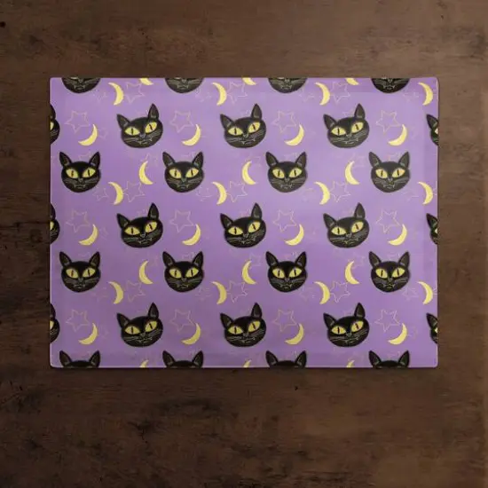 Cat Moon & Stars Pattern Poly Twill Placemat {3}