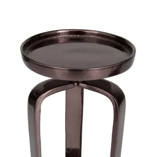 CosmoLiving by Cosmopolitan Set of 2 Black Aluminum Modern Candle Holder, 14" x 10" {4}