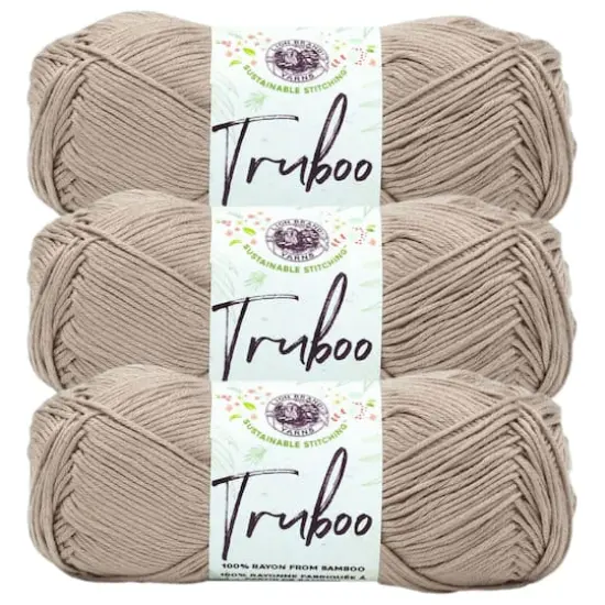3 Pack Lion Brand&reg; Truboo Yarn Sand {1}