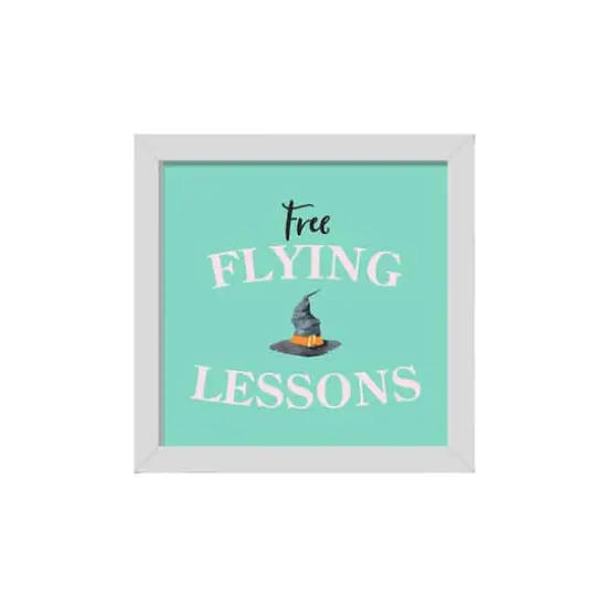 Flying Lesson White Framed Print Wall Art {1}