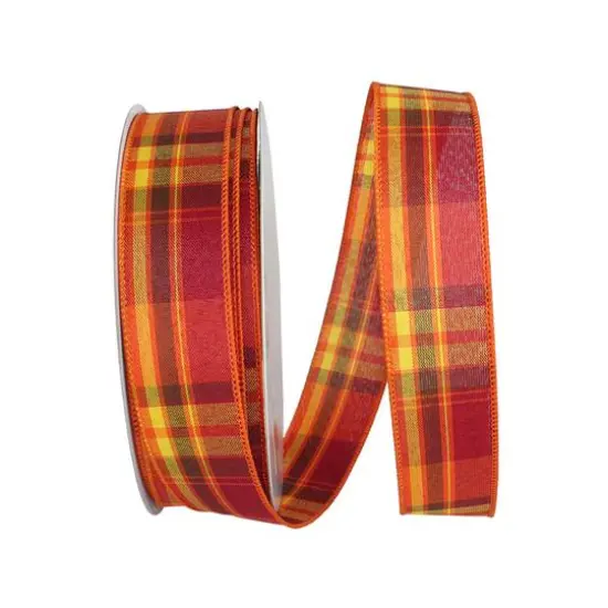 Reliant 50yd. Wire Edge Tierra Tonal Check Plaid Ribbon {2}