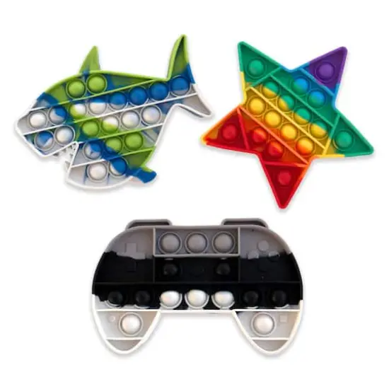GottaPop Shark, Star & Game Controller Pop It Fidget Toys, 3ct. {1}