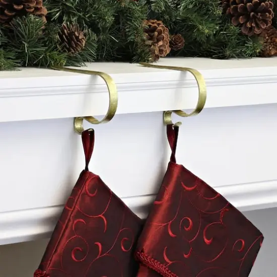 Original MantleClip&reg; Gold Foil Stocking Holders, 2ct. {3}