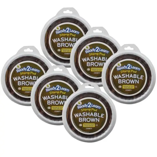Ready2Learn&trade; Jumbo Washable Stamp Pad, 6ct. Brown {1}