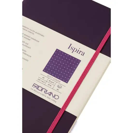 Fabriano&reg; Ispira Dotted A5 Soft-Cover Notebook Purple {6}