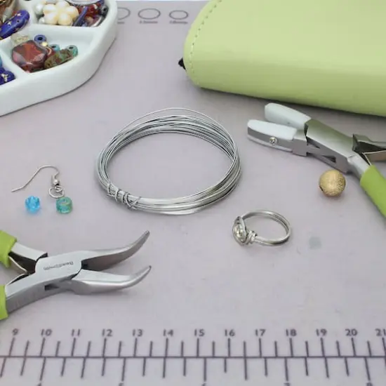 The Beadsmith&reg; Wire Elements&trade; 21 Gauge Tarnish Resistant Half Round Soft Temper Wire, 4yd. Titanium {8}