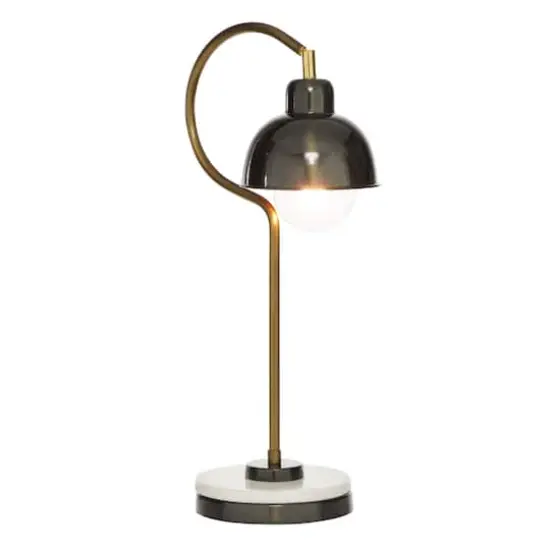 Black Metal Industrial Desk Lamp, 22" x 7" x 13" {3}