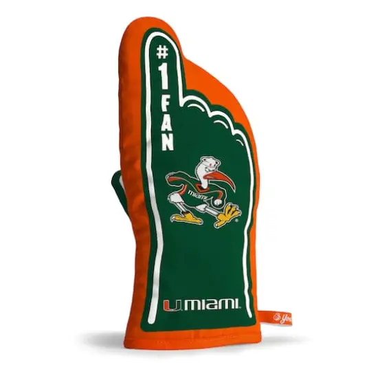 Quilted No.1 Oven Mitt Miami Hurricanes {4}
