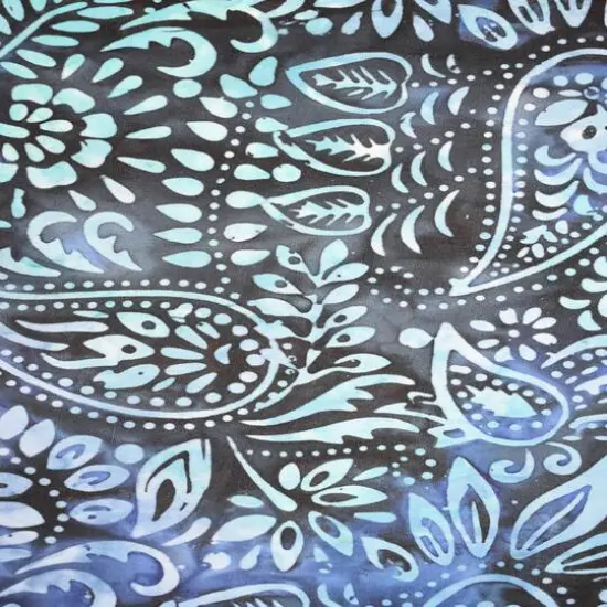 Feldman Premium Indonesian Batik Navy & Lilac Paisley Fabric {1}