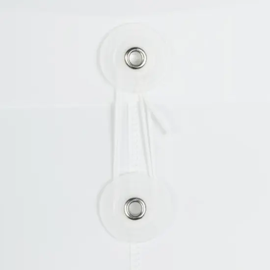 JAM Paper Letter Size Plastic Envelopes with Button & String Tie Closure, 12ct. White {7}