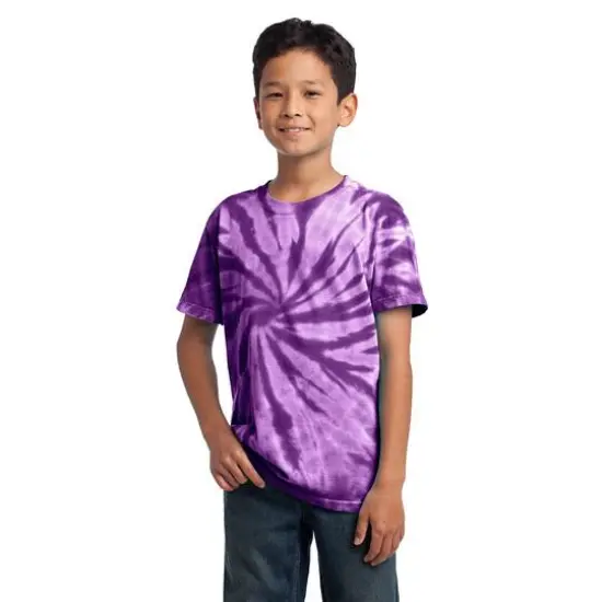 Port & Company&reg; Youth Tie-Dye T-Shirt Purple {1}