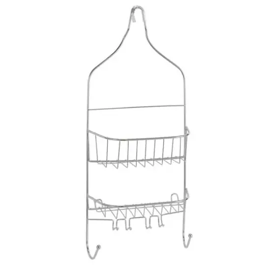 Bath Bliss Chrome Contoured Head Design Shower Caddy {1}