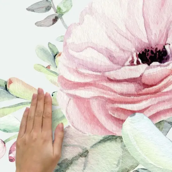 RoomMates Watercolor Floral Succulents Peel & Stick Giant Decals {7}