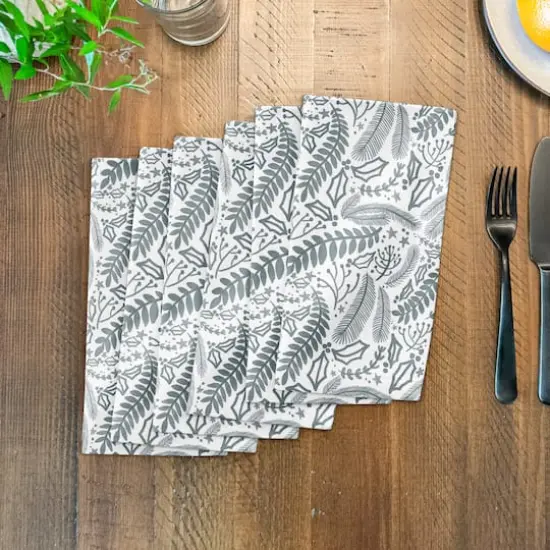 Green Winter Pattern 10" x 10" Cotton Twill Napkin {4}