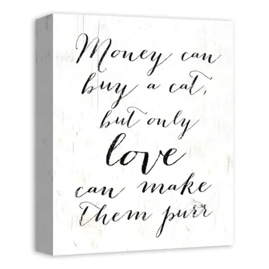 Money Can Buy a Cat Canvas Wall Art {3}