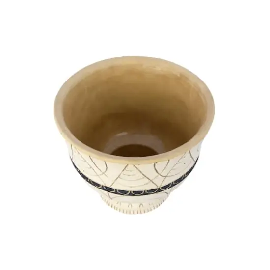 Hello Honey&reg; 7" Debossed Terra Cotta Planter with Pedestal Base {5}