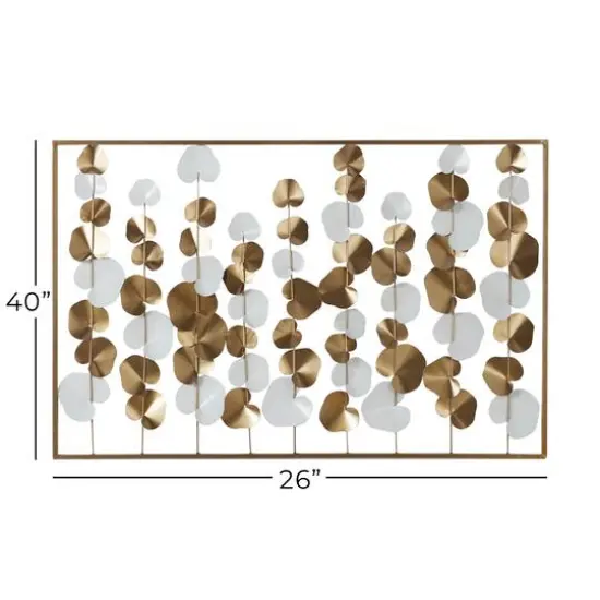 40" Gold Metal Modern Wall D&eacute;cor {8}