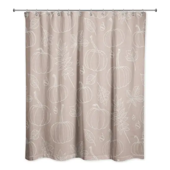 Dusty Rose Fall Shower Curtain {1}