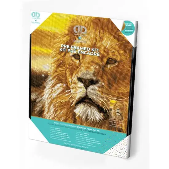 Diamond Dotz&reg; Intermediate Lord of the Serengeti Pre-Framed Diamond Painting Kit {4}