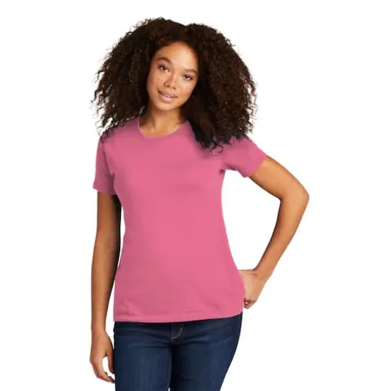 Next Level Colors Women's Cotton Boyfriend T-Shirt Hot Pink {4}