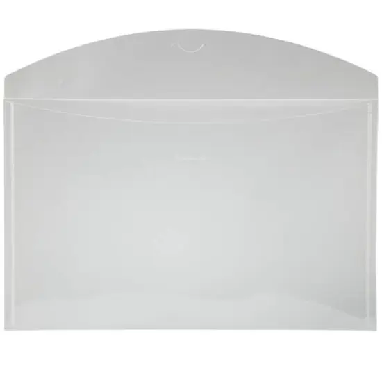 JAM Paper 9" x 14.25" Clear Plastic Tuck Flap Closure Envelopes, 12ct. {3}
