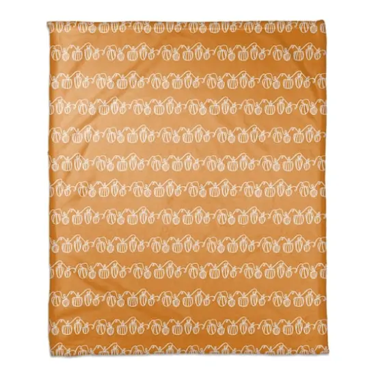 Pumpkin Doodle Coral Fleece Throw {1}