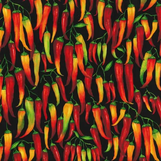Fabric Traditions Hot Peppers Cotton Fabric {1}