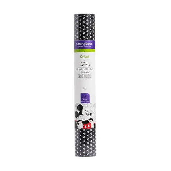 Cricut&reg; Glitter Iron-On&trade; Disney&reg; Mickey Mesh Black {1}