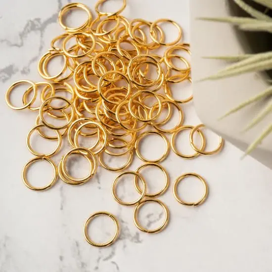 10mm Jump Rings, 75ct. by Bead Landing&trade; 18K Gold {4}