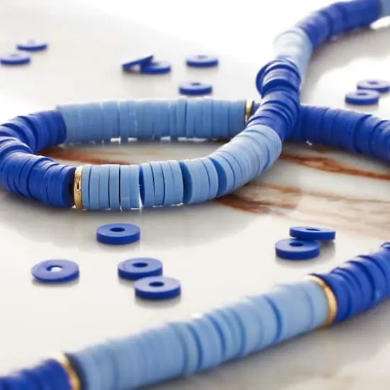 Polymer Clay Heishi Beads, 6mm by Bead Landing&trade; Blue {3}
