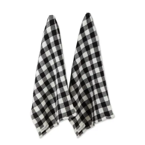 DII&reg; Checker Washed Waffle Dish Towels, 2ct. Red Cider {2}